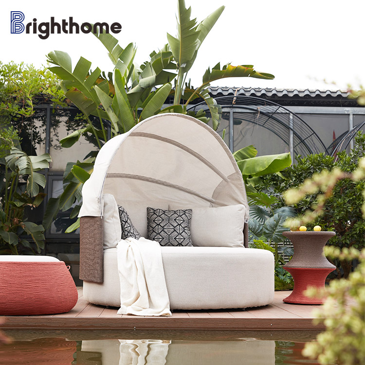 Outdoor Furniture In Bali - Lettino Prendisole Doppio di Lusso per