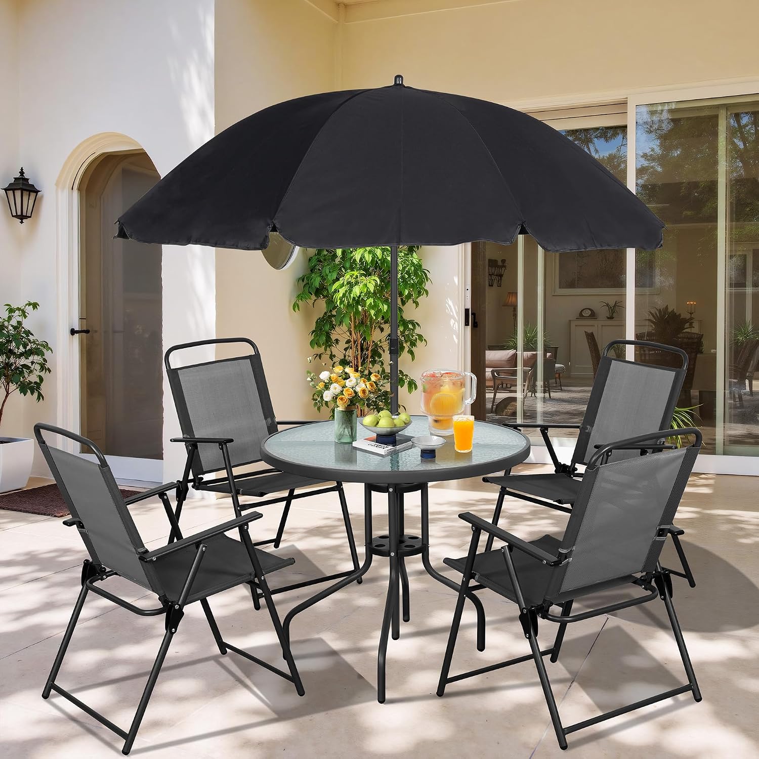 Outdoor Furniture Deals - Set da pranzo in metallo per