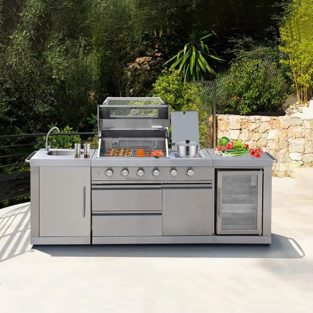 Outdoor Furniture Deals - Cucina da Esterno con Tettoia, Set