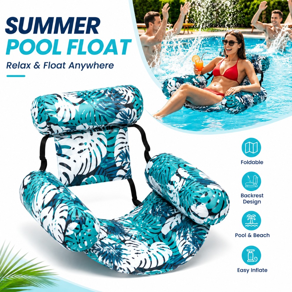 Outdoor Furniture Lounge Chair - Sedia Gonfiabile Resistente per Piscina, Sdraio