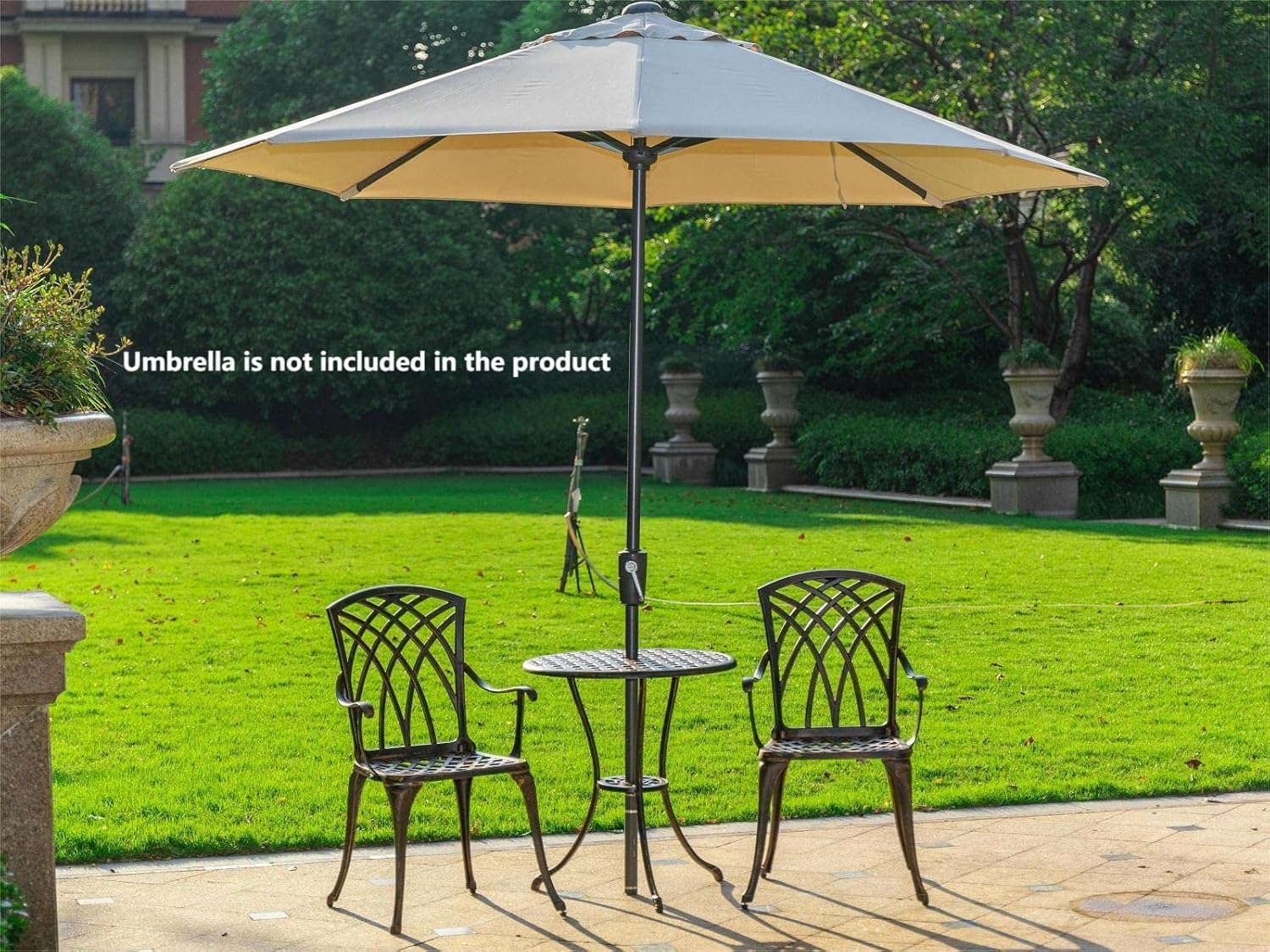 Set da bistrot da esterno in 3 - Outdoor Furniture With Umbrella recensione e prezzo