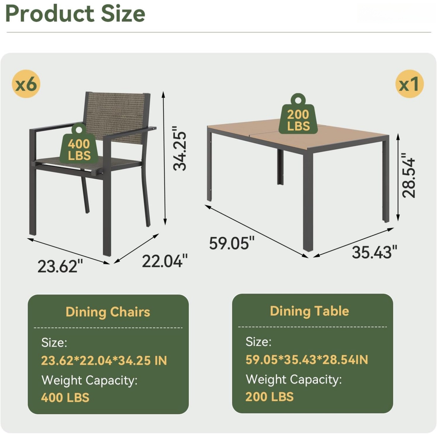 Set da Pranzo per Esterni Aoxu - Outdoor Furniture Deals recensione e prezzo