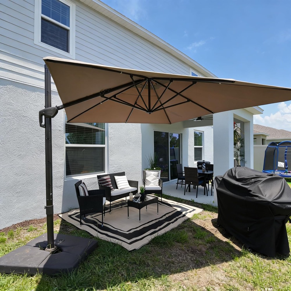 Ombrellone a braccio rettangol - Outdoor Furniture With Umbrella recensione e prezzo