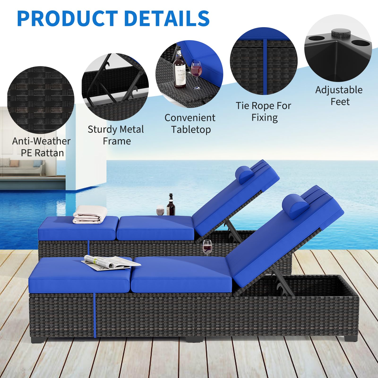 Set di 2 Chaise Longue da Este - Outdoor Furniture Deals recensione e prezzo